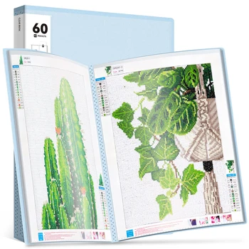Новият A3 60 Страници Диамантена Живопис Папка За Съхраняване На Файлове С Прозрачен Албум На Корицата На Книгата На Голям Фотоалбум Книга Диамантена Живопис На Притежателя