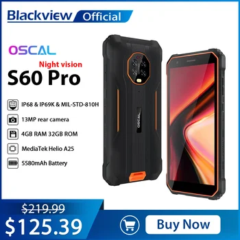 Blackview Oscal S60 Pro е Смартфон за Нощно виждане IP68 Водоустойчив Здрав 5,7 