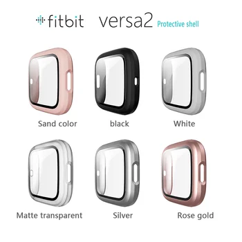Защитен Калъф за екрана Fitbit Versa 2 Smartwatch Ultra Slim Soft Full Cover Броня Рамка Аксесоари AntiBubble HD Прозрачен Филм