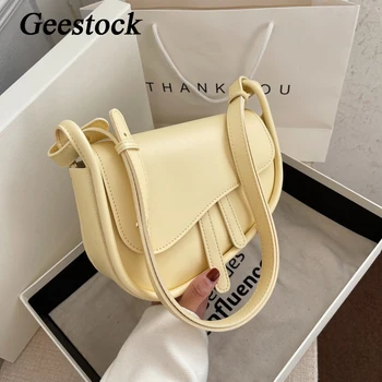Geestock Модерна Чанта На рамото На Луксозни Дамски Чанти с Високо Качество Изкуствена Кожа През Рамо Дамски Седельная Чанти За Ръце