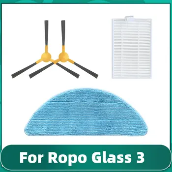 Ropo Glass 3 Странична Четка Hepa Филтър Въже Парцали Парцал Робот Прахосмукачка Резервни Части За Резервни Копия Аксесоари Необходими За Домакинството