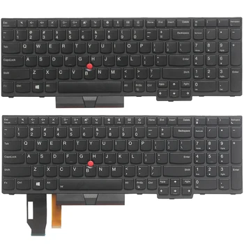 Нов Лаптоп на САЩ Клавиатура за Lenovo ThinkPad E580 E585 E590 E595 T590 P53S L580 L590 P52 P72 P53 P73 САЩ Черен С Подсветка