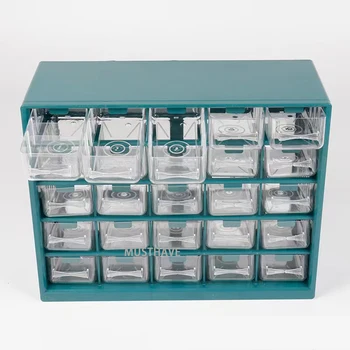 Пластмасова Кутия За Инструменти 25 Решетеста Кутия За Съхранение На Хардуер Кутия За Съхранение На Инструменти, Монтиране На Окачен Винт Класификация На Части Компонент Кутия