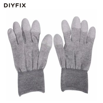 DIYFIX 1 Двойка от ESD Безопасни Ръкавици с антистатическим противоскользящим покритие от полиуретан за Ремонт на Електроника