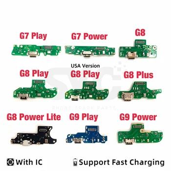 1 бр. USB Зарядно Устройство, Зарядно устройство Конектор за Зареждане Портове И Съединители Микрофон Гъвкав Кабел За Motorola Moto G7 G8 G9 Играе Плюс Мощност Lite