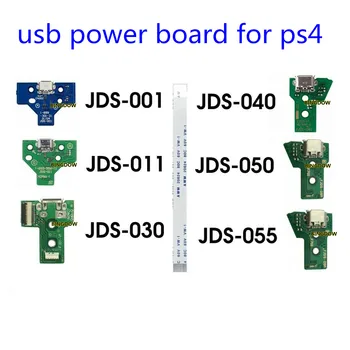 Замяна За PS4 Контролер Micro USB зарядно устройство ще захранване на Такса Порт Конектор Джак Докинг Станция 12Pin JDS 001 011 030 040 055 Кабел