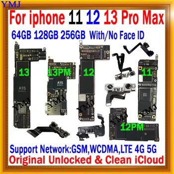 За iPhone 11 12 Pro Max 13 Pro Max дънна Платка Оригиналната Отключване Безплатен такса Поддръжка на iCloud, обновяване и 4G 5G Логическа такса