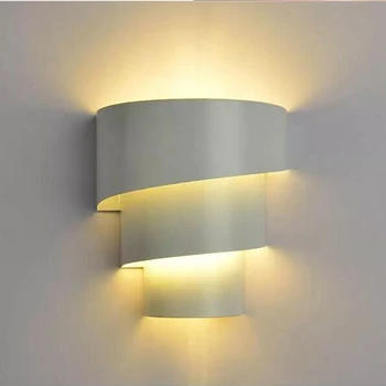 LED Навити, с монтиран на стената Лампа, Американски кънтри Творчески Iron Led монтиран на стената Лампа E27 Нощни монтиран на стената Лампа За Спални Morden Кратко Дизайнерско осветление