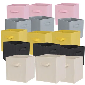 Организатор за гардероба, Кошница за съхранение/Кутия/ Кутия/Полк | Сгъваема Кубичен Органайзер за съхранение | Нетканая плат, Тъканни Чекмеджета /Кошници