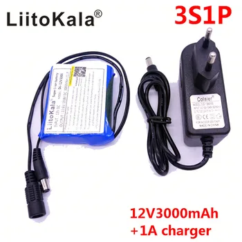 HK LiitoKala Dii-12V3000 DC 12 v 3000 mah 18650 Li-lon DC12V Супер Акумулаторна Батерия P + на ЕС AC Зарядно Устройство