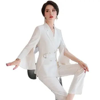 Японски нов пролетно-есенен висококачествен женски брючный костюм, Елегантна обикновен женски блейзър, сако, Ежедневни панталони, офис костюм