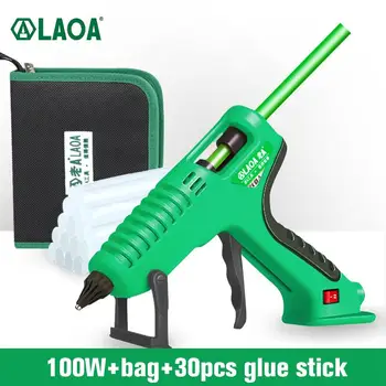 LAOA Термоплавкий Лепилен Пистолет Комплект С Чанта 40-100 W Тец Лепило За Залепване на ПУ Подарък цвете С 30 Пръчки набор от Инструменти