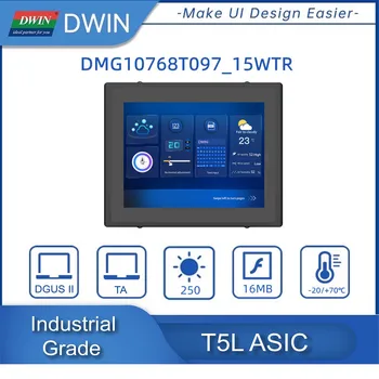 Горещ продаваният модул HMI индустриален клас DWIN 9,7 инча, 1024 * 768 пиксела, с вграден високоговорител, с конформным покритие - DMG10768T097_15W