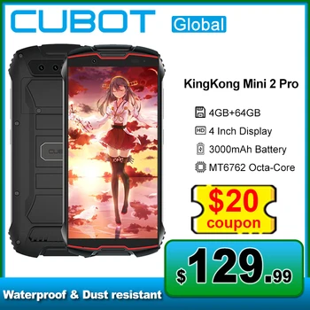 Cubot KingKong Mini 2 Pro е Смартфон с 4-3000 mah Батерия MT6762 Восьмиядерный 4 GB + 64 Г Мобилен Телефон Android 11OS 13-МЕГАПИКСЕЛОВА Задна камера Телефон