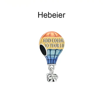 Hebeier Нова Мода Дъга Балон S925 Сребро Чар Окачване От Мъниста За Оригинална Гривна Верижки И Колиета Високо Бижу