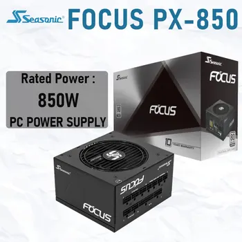 Seasonic FOCUS PX-850 Захранване с Мощност 850 W 100-240 В ПФК 120 мм PC Игри захранващ Блок За компютър Intel ATX AMD Сребрист цвят