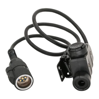 TAC-SKY 6-пинов адаптер SILYNX ПР с черна глава, който е Съвместим със слушалки COMTAC SORDIN за сляпо радиостанции AN / PRC 148 152