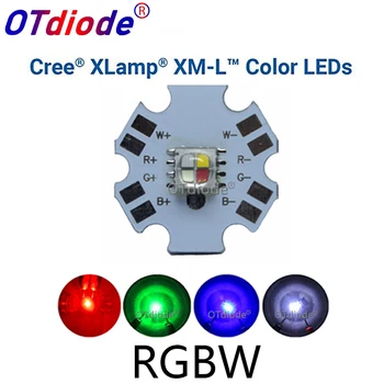 1 бр. Cree XLamp XML RGBW RGBWW RGB + Студена/Топла Бяла светлина 12 Вата 4 чип led Емитер Лампи, Монтирани на 20 мм Star PCB За Сценичното Осветление