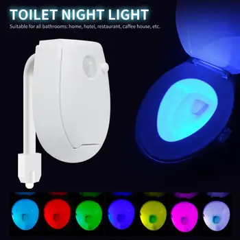 Интелигентен Сензор за Движение PIR Седалка За Тоалетна нощна светлина В 7 Цвята Водоустойчив Осветление За Тоалетна Led Лампа Luminaria WC, Тоалетка, Лампа,