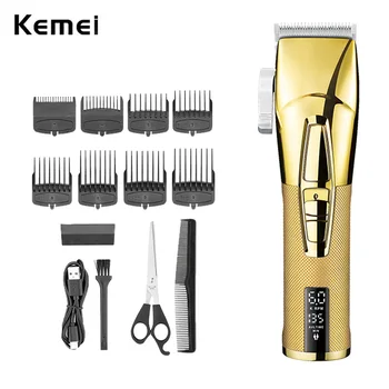 Kemei KM-5096 7000 об/мин Електрически Машинки За Стригане Изключително Тънка Машина За Подстригване на Коса фризьорски салони Точност Безжична Машинка за Избледняване на косата