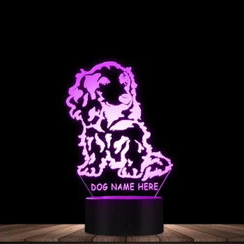 Дългокосместите Такса лека нощ Кученце Кучето Порода Домашен Любимец LED нощна светлина Животни 3D Лампа Настолна Лампа Домашен Любимец Любовник Собственик на Осветление Подарък