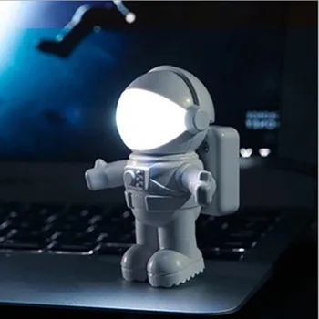 LED Астронавт Гъвкава Тръба USB Преносим лека нощ Защита на Очите Настолна Лампа за Контролирано Лаптоп КОМПЮТРИ Лаптоп Лампа За Четене