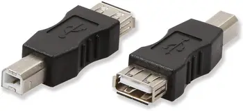 2 Пакета USB 2.0 A Жена към USB B Отпечатването Мъжки Адаптер Преобразувател