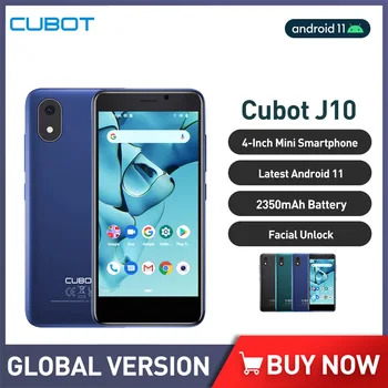 Cubot J10 Android 11 Смартфон С 4-Инчов 3G МИНИ Смартфон 1 GB, 32 GB Четириядрен Мобилен телефон 2350 mah с две Nano SIM-карти, 5-МЕГАПИКСЕЛОВА Задна Камера