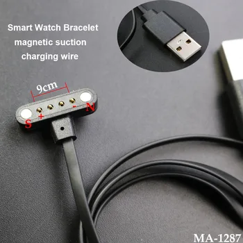 1 бр., Глобална доставка на Универсални Т-Образни Магнитни Данни, 4-пинов 9 мм Smart-часовници, Гривни, Поддръжка на резервно зареждане DM98/LemX10/DM20