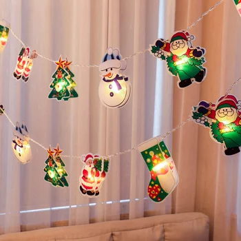 Led Коледни Приказни Светлини Низ Батерия 8 Режима На Осветление И Дистанционно Управление За Дома Вътрешно Осветление Коледна Украса За Парти
