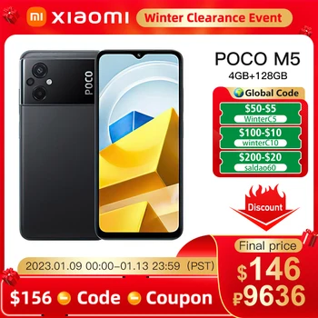 POCO M5 Глобалната версия на 64 GB/128 GB Смартфон 90 Hz 6,58 