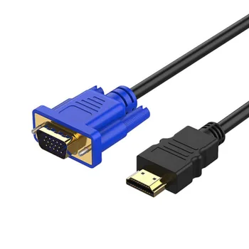 1,8 М кабел HDMI-съвместим кабел за свързване към VGA HD 1080P с аудиокабелем адаптер HDMI-съвместим кабел за свързване на VGA