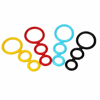 Пръстени на пениса за забавяне на еякулацията от силикон 4 цвята пръстени пениса, секс играчки за възрастни продукти мъжки дълъг