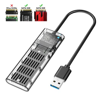 M. 2 NGFF SSD SATA КЪМ USB 3.0 Външен Корпус Б-Key Прозрачен Калъф за съхранение на Адаптер Със скорост до 5 gbps Mac OS Windows Linux