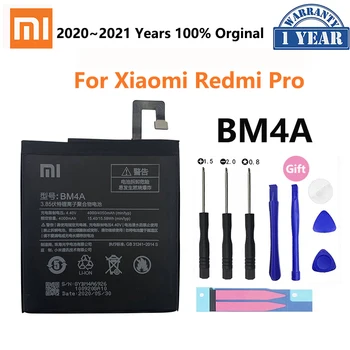 Въведете Mi 100% Оригинална Батерия За Телефон 4050 mah BM4A Батерии За Телефони Xiaomi Hongmi Redmi Pro RedmiPro Подмяна на Телефон Batteria