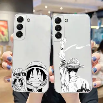 Япония Аниме One Piece Luffy Zoro Калъф За Телефон Samsung Galaxy S21 S22 Ултра S20 S30 FE S8 S9 S10 5G Plus Lite Мек Прозрачен