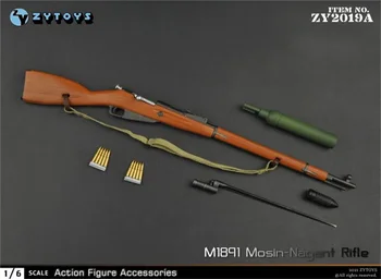 Най-добрите продажба на 1/6 ZYTOYS ZY2019 Втората Световна Война Серия M1891 Mosin Nagant Мини Оръжие Не може да бъде Отворен Модел За Фигурки Компонент на Сцената